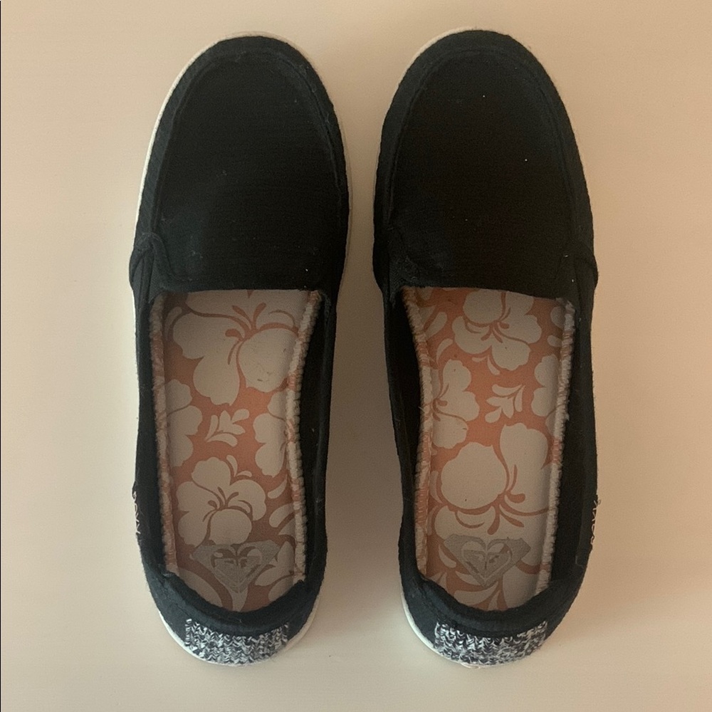 Roxy Black Suede Flats